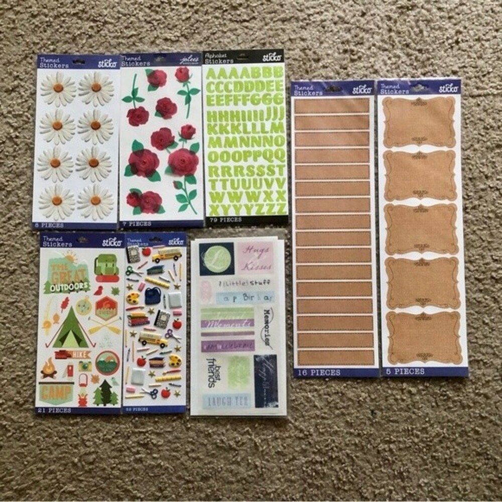 Sticko Scrapbook Stickers 8 Piece Bundle NWT